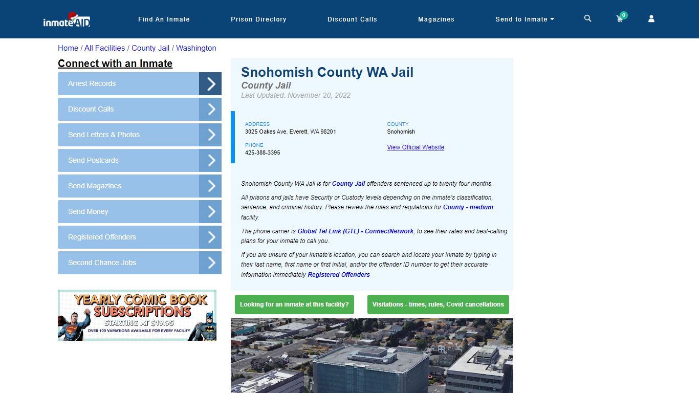 Snohomish County WA Jail - Inmate Locator - Everett, WA